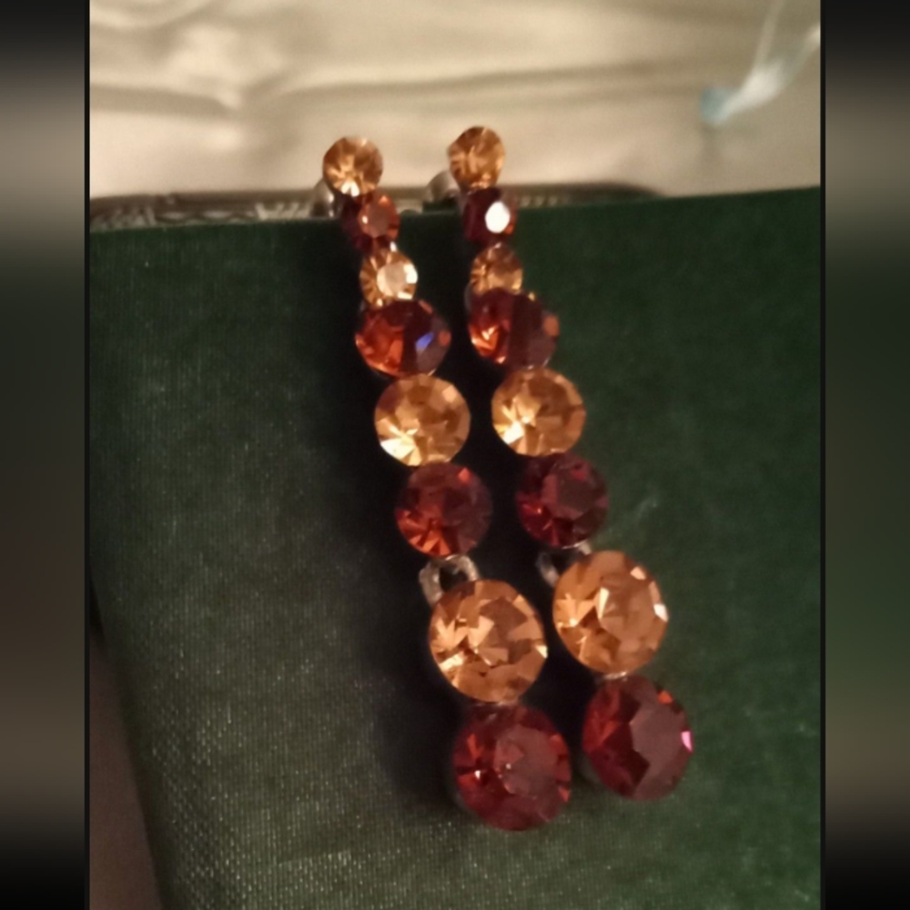 Brown gemstone earrings